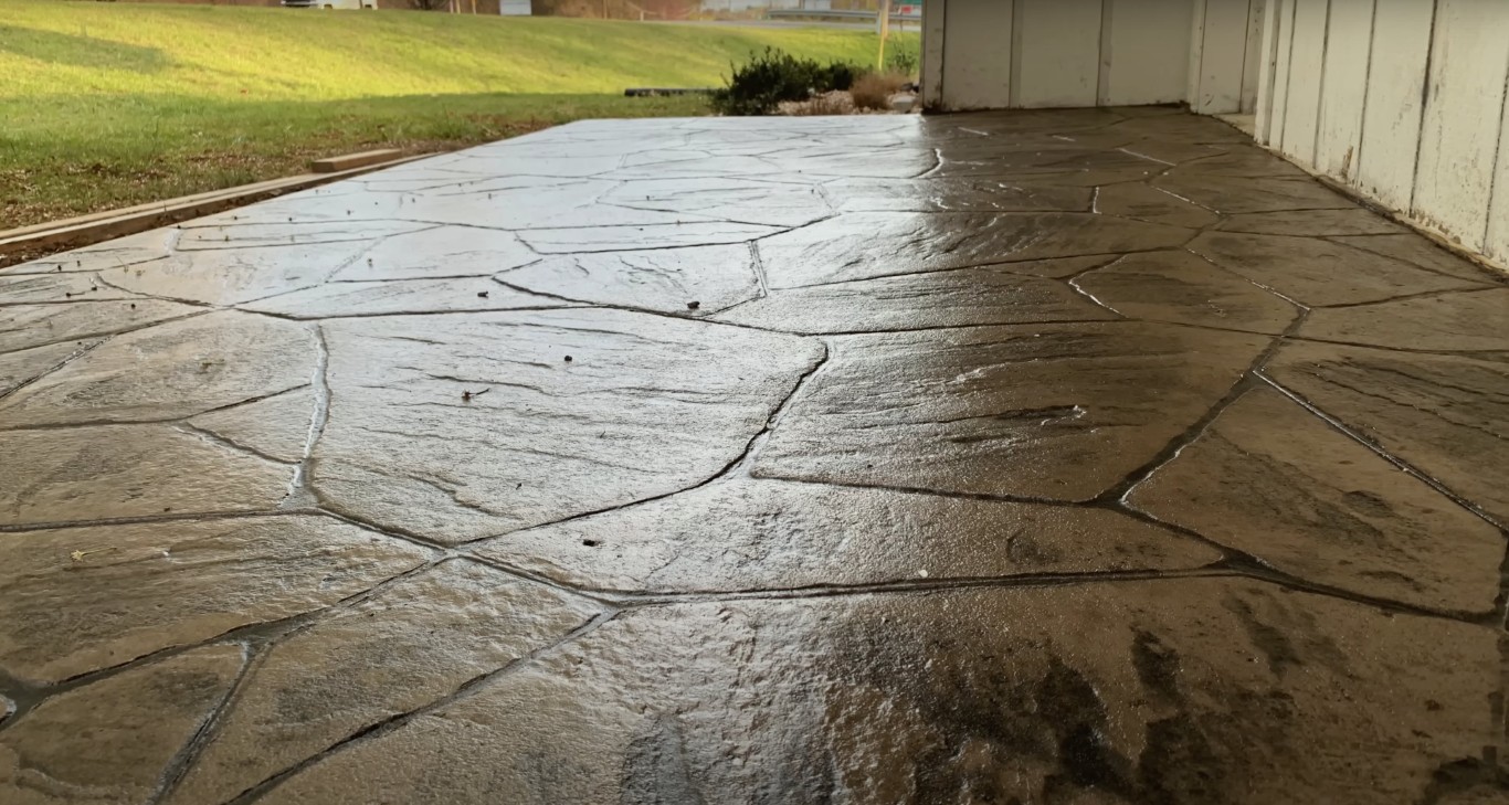 Stamped decorative concrete work in Upland, CA